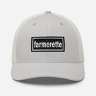 The Tractor Mugs Store Silver Oasis Style Retro Farmerette | Trucker Cap Quality Farmers Merch