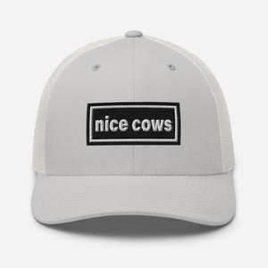 The Tractor Mugs Store Silver Oasis Style Retro Nice Cows | Trucker Cap Quality Farmers Merch