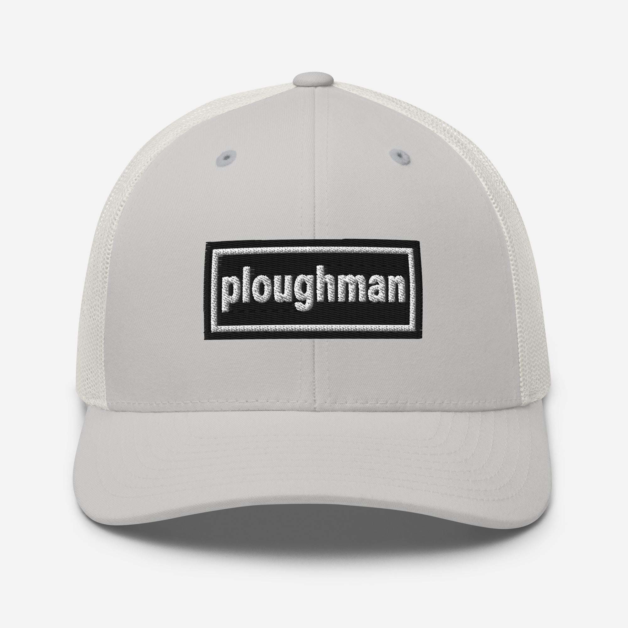 The Tractor Mugs Store Silver Oasis Style Retro Ploughman | Trucker Cap Quality Farmers Merch