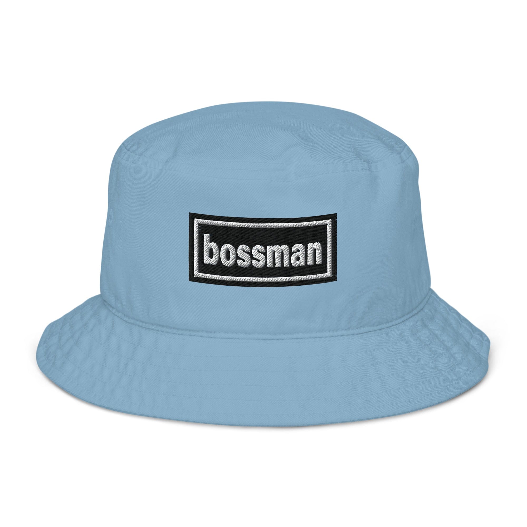 The Tractor Mugs Store Slate Blue Oasis Style Bossman | Organic bucket hat Quality Farmers Merch