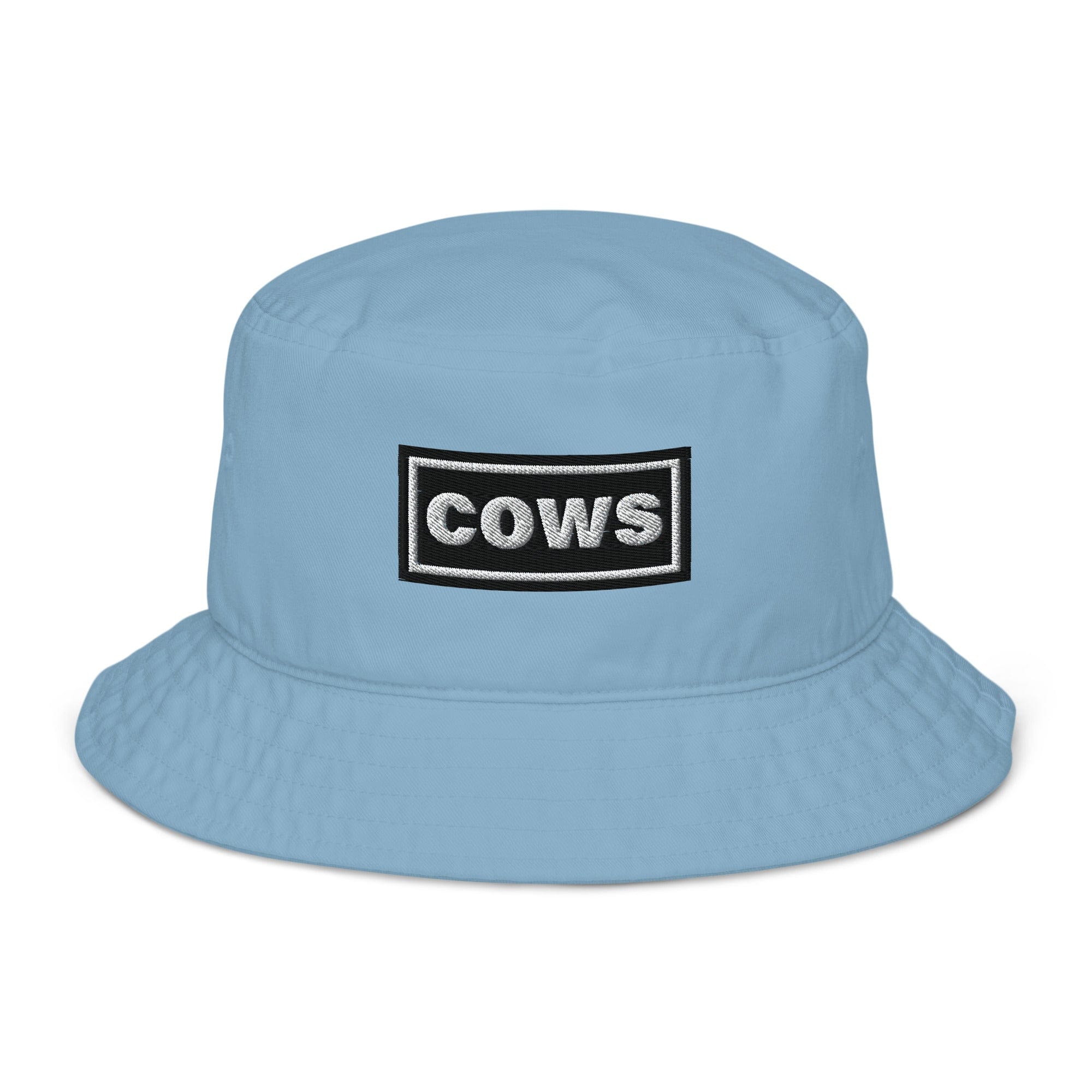 The Tractor Mugs Store Slate Blue Oasis Style Cows | Organic bucket hat Quality Farmers Merch