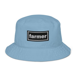 The Tractor Mugs Store Slate Blue Oasis Style Farmer | Organic bucket hat Quality Farmers Merch