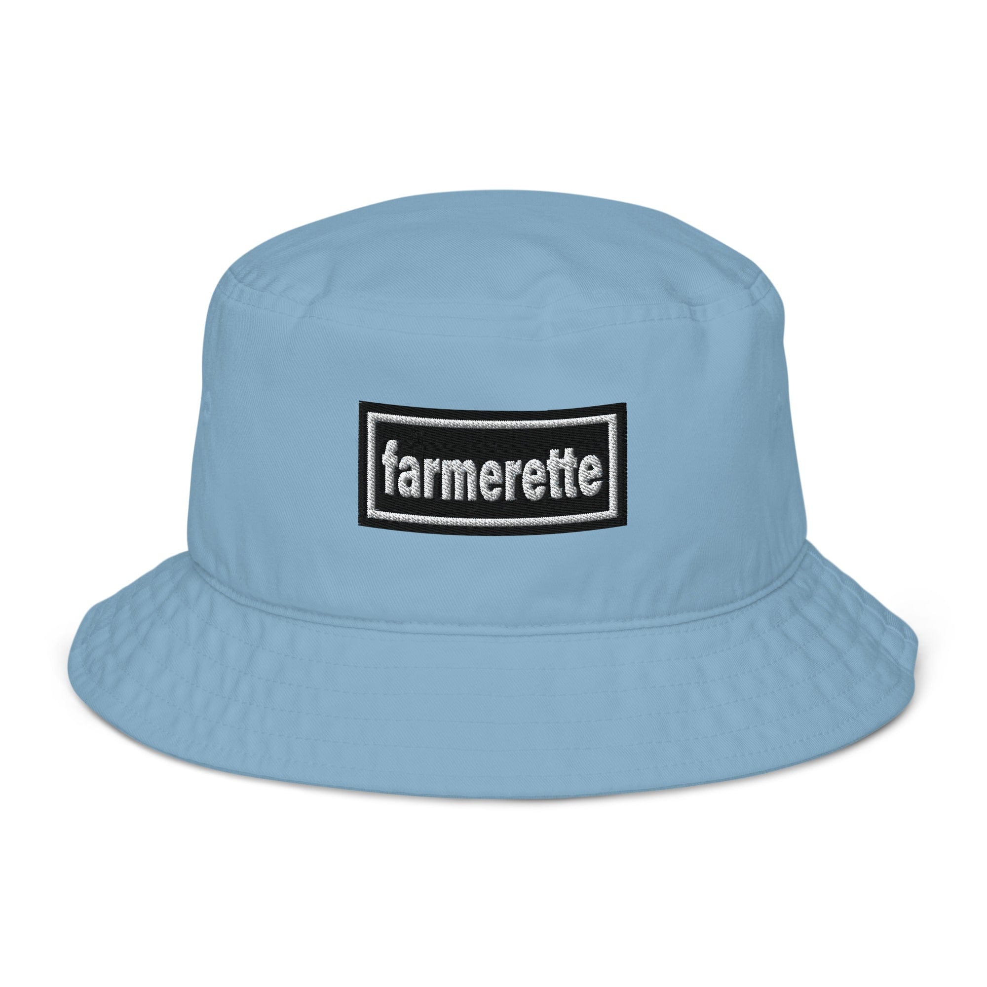 The Tractor Mugs Store Slate Blue Oasis Style Farmerette | Organic bucket hat Quality Farmers Merch