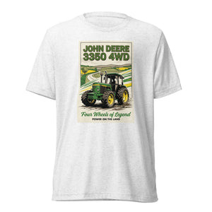 The Tractor Mugs Store Solid White Triblend / XS John Deere 3350 | Retro T-shirt Quality Farmers Merch