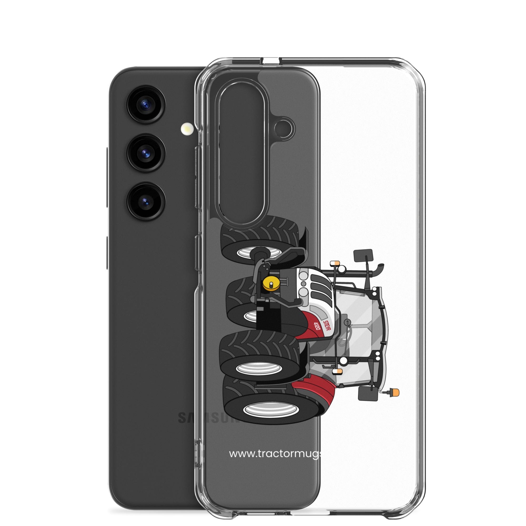 The Tractor Mugs Store Steyr 4120 Plus | Clear Case for Samsung® Quality Farmers Merch