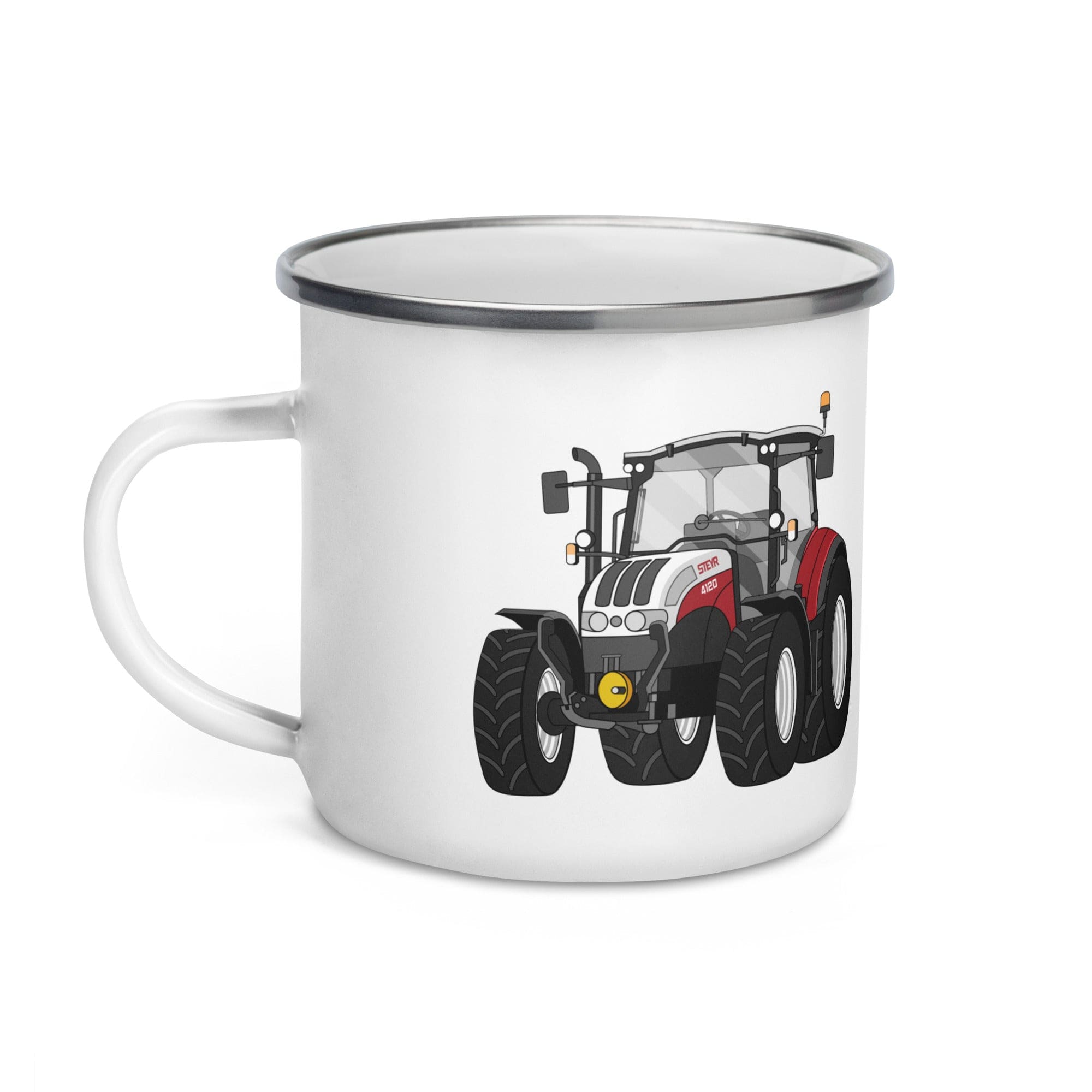 The Tractor Mugs Store Steyr 4120 Plus | Enamel Mug Quality Farmers Merch