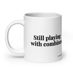 The Tractor Mugs Store Still Playing With Combines | White Glossy Mug Quality Farmers Merch
