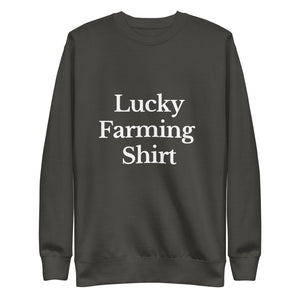 The Tractor Mugs Store Sweatshirt Vintage Black / S LUCKY FARMING SHIRT | Unisex Premium Sweatshirt Quality Farmers Merch