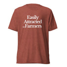 The Tractor Mugs Store T-Shirt Clay Triblend / XS EASILY ATTRACTED TO FARMERS | T-shirt Quality Farmers Merch