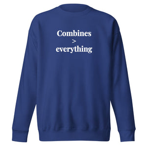 The Tractor Mugs Store Team Royal / S Combines > Everything | Unisex Premium Sweatshirt Quality Farmers Merch
