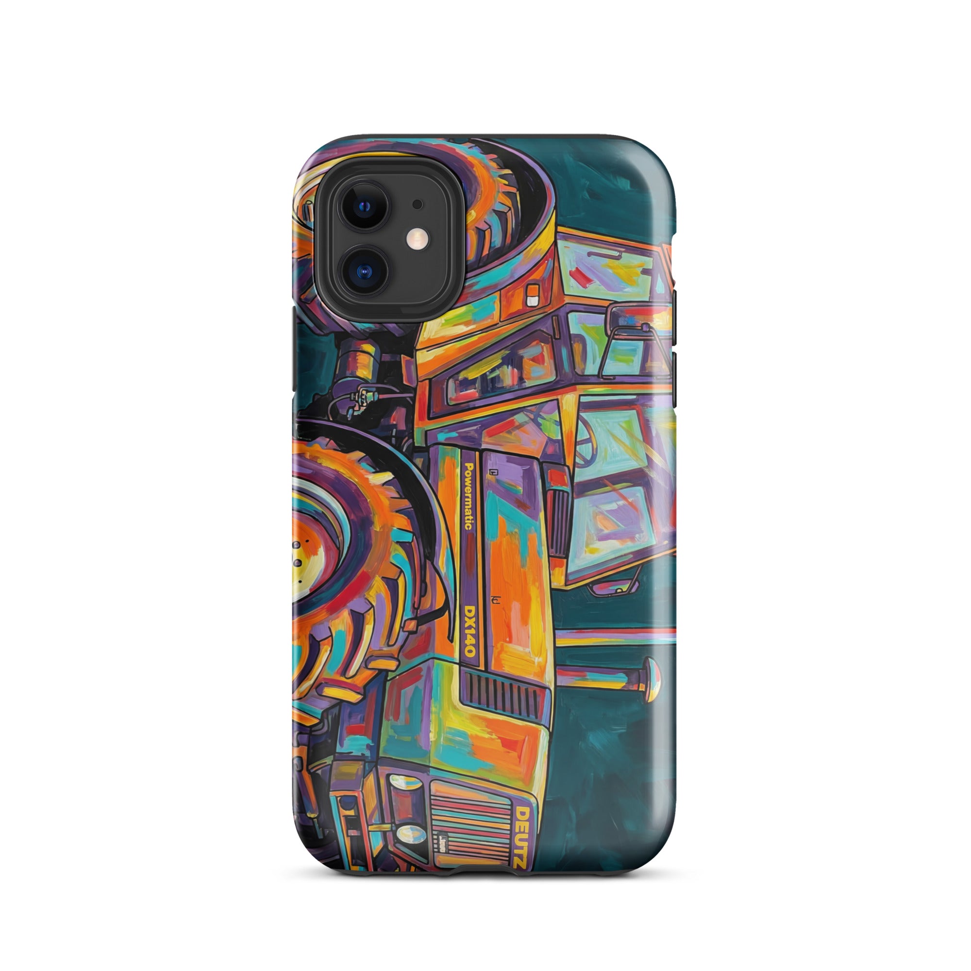 The Tractor Mugs Store Tough Case for iPhone® iPhone 11 Deutz Fahr DX 140 | Splash Art Tough Case for iPhone® Quality Farmers Merch