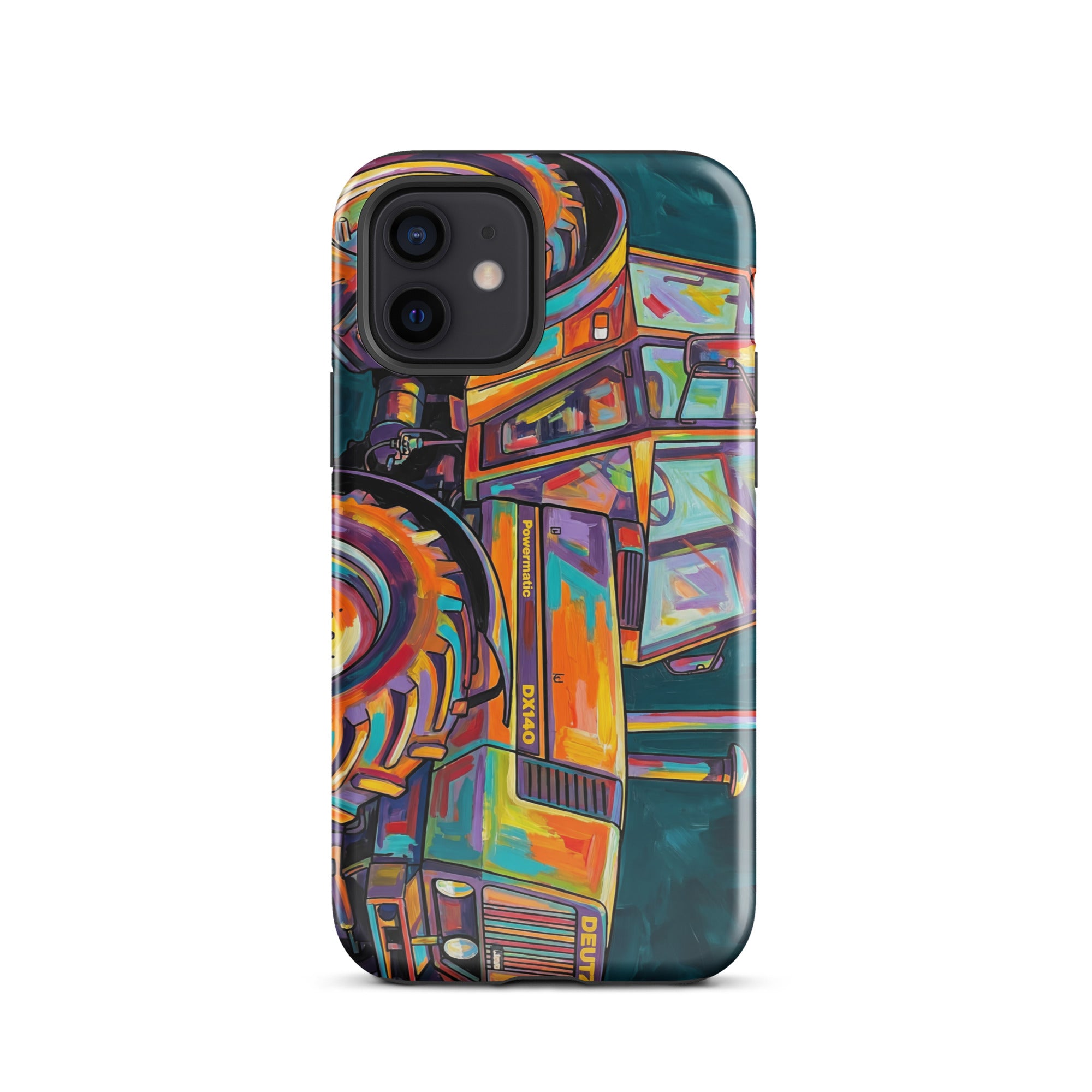 The Tractor Mugs Store Tough Case for iPhone® iPhone 12 Deutz Fahr DX 140 | Splash Art Tough Case for iPhone® Quality Farmers Merch
