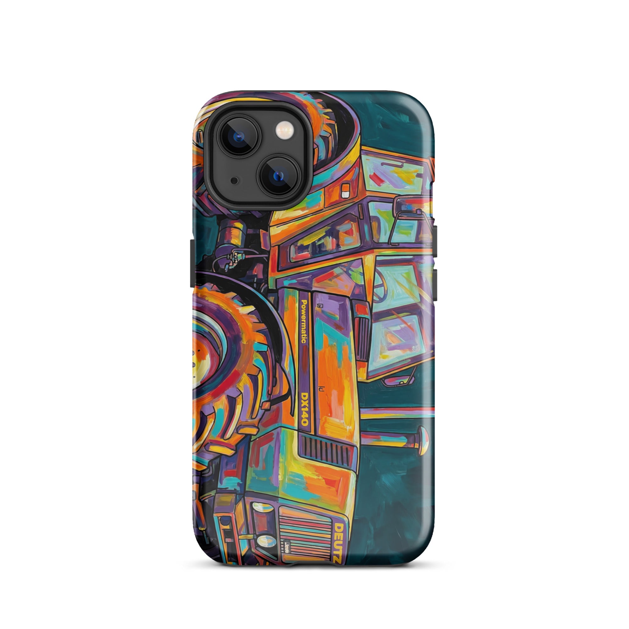 The Tractor Mugs Store Tough Case for iPhone® iPhone 13 Deutz Fahr DX 140 | Splash Art Tough Case for iPhone® Quality Farmers Merch