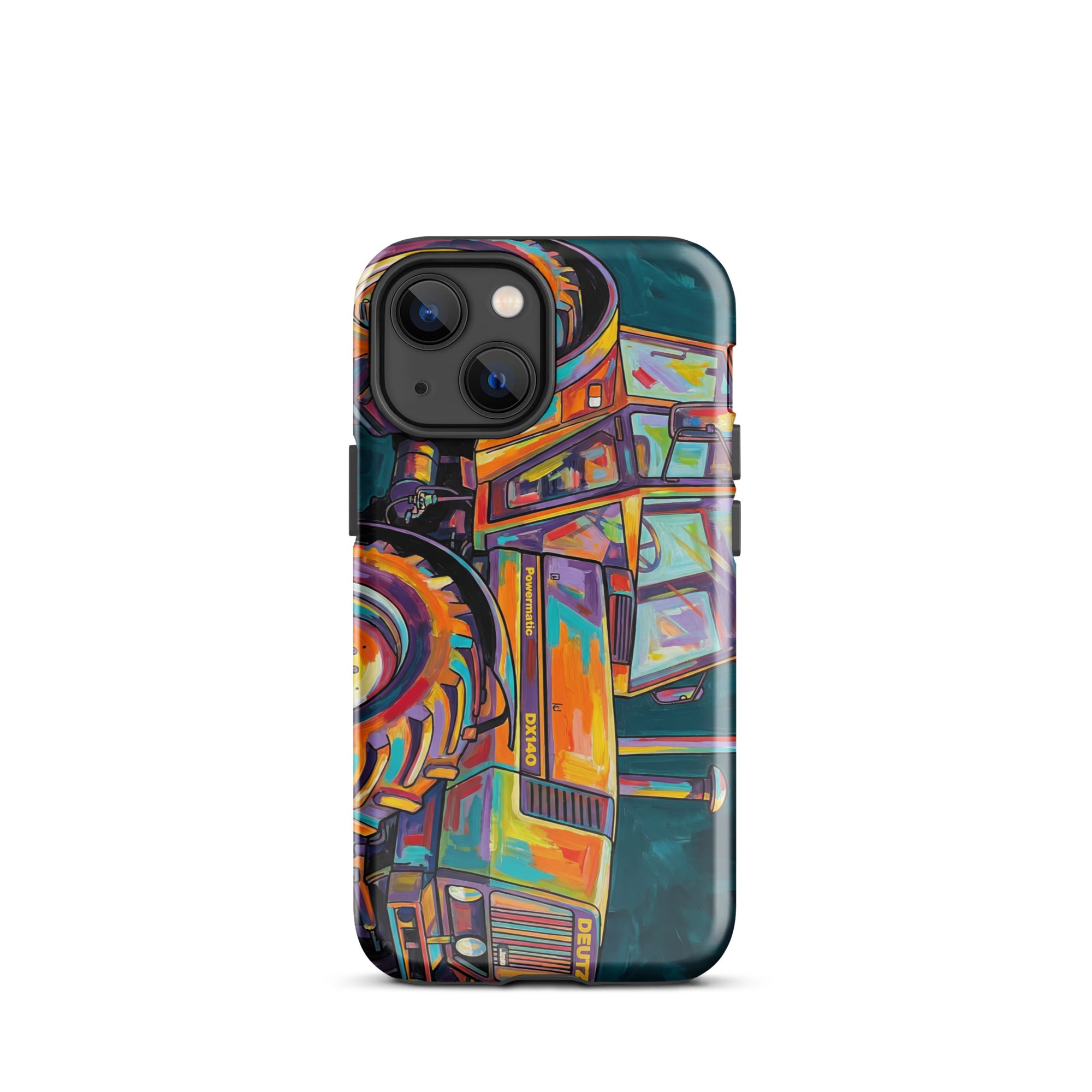 The Tractor Mugs Store Tough Case for iPhone® iPhone 13 mini Deutz Fahr DX 140 | Splash Art Tough Case for iPhone® Quality Farmers Merch