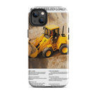 The Tractor Mugs Store Tough Case for iPhone® iPhone 14 Plus JCB 415 Loader Advert | Tough Case for iPhone® Quality Farmers Merch