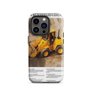 The Tractor Mugs Store Tough Case for iPhone® iPhone 14 Pro JCB 415 Loader Advert | Tough Case for iPhone® Quality Farmers Merch