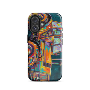The Tractor Mugs Store Tough Case for iPhone® iPhone 16 Deutz Fahr DX 140 | Splash Art Tough Case for iPhone® Quality Farmers Merch