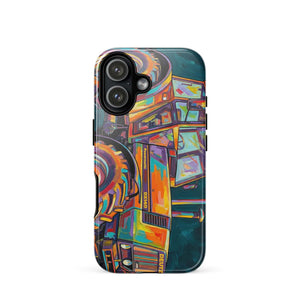 The Tractor Mugs Store Tough Case for iPhone® iPhone 17 Deutz Fahr DX 140 | Splash Art Tough Case for iPhone® Quality Farmers Merch