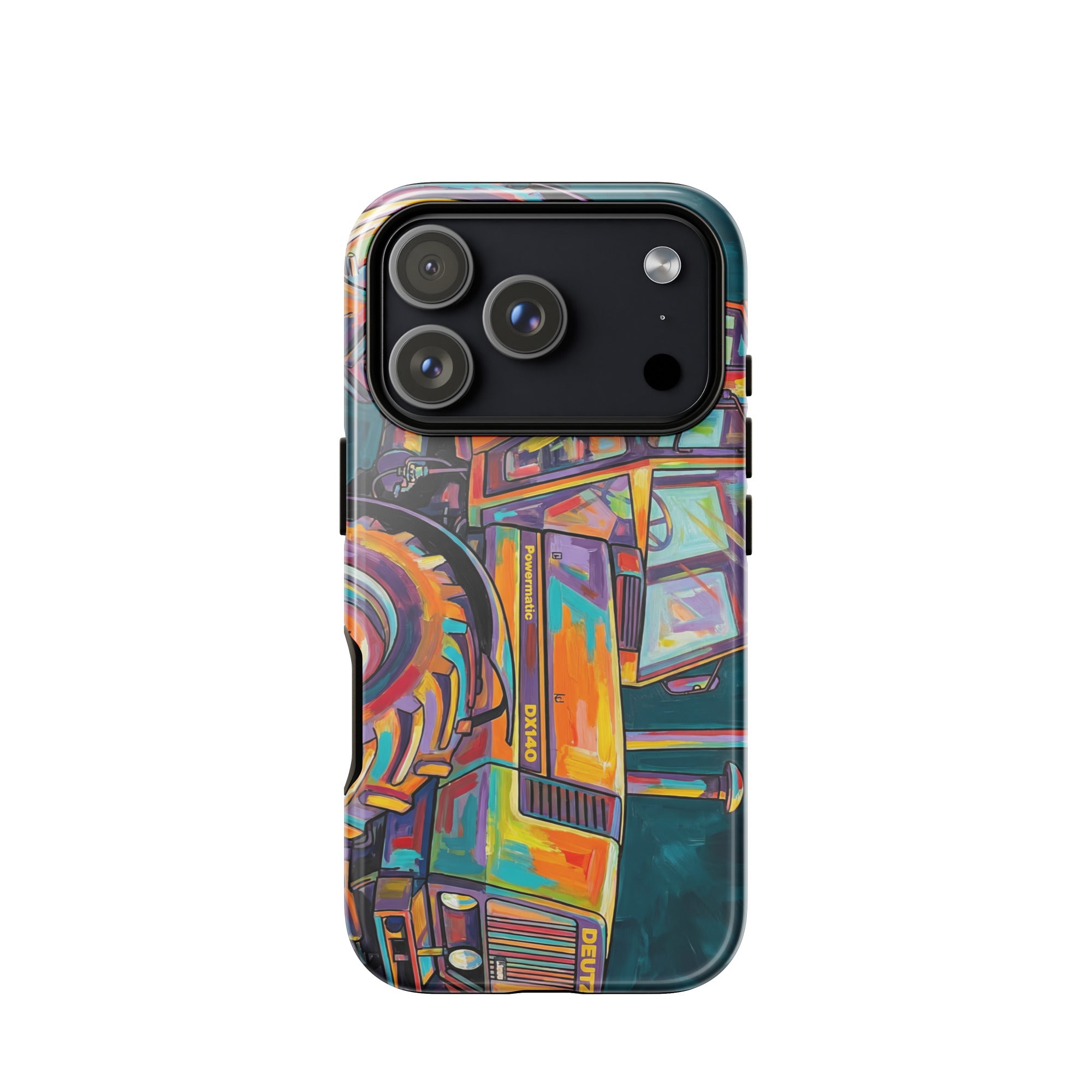 The Tractor Mugs Store Tough Case for iPhone® iPhone 17 Pro Deutz Fahr DX 140 | Splash Art Tough Case for iPhone® Quality Farmers Merch