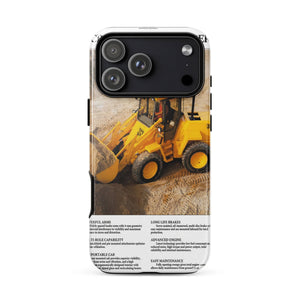 The Tractor Mugs Store Tough Case for iPhone® iPhone 17 Pro Max JCB 415 Loader Advert | Tough Case for iPhone® Quality Farmers Merch