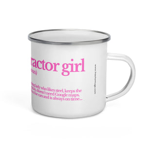 The Tractor Mugs Store TRACTOR GIRL | Enamel Mug Quality Farmers Merch