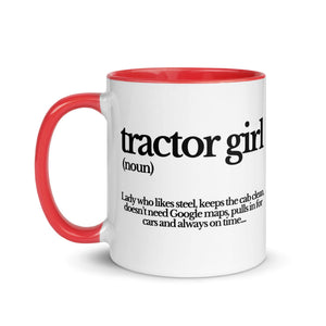 The Tractor Mugs Store TRACTOR GIRL | Mug with Color Inside Quality Farmers Merch