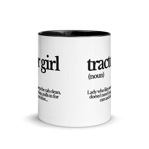 The Tractor Mugs Store TRACTOR GIRL | Mug with Color Inside Quality Farmers Merch