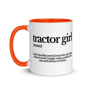 The Tractor Mugs Store TRACTOR GIRL | Mug with Color Inside Quality Farmers Merch
