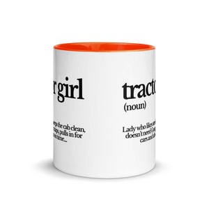 The Tractor Mugs Store TRACTOR GIRL | Mug with Color Inside Quality Farmers Merch