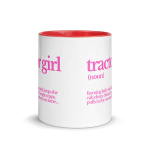 The Tractor Mugs Store TRACTOR GIRL | Mug with Color Inside Quality Farmers Merch