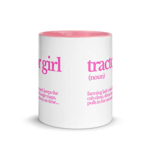 The Tractor Mugs Store TRACTOR GIRL | Mug with Color Inside Quality Farmers Merch