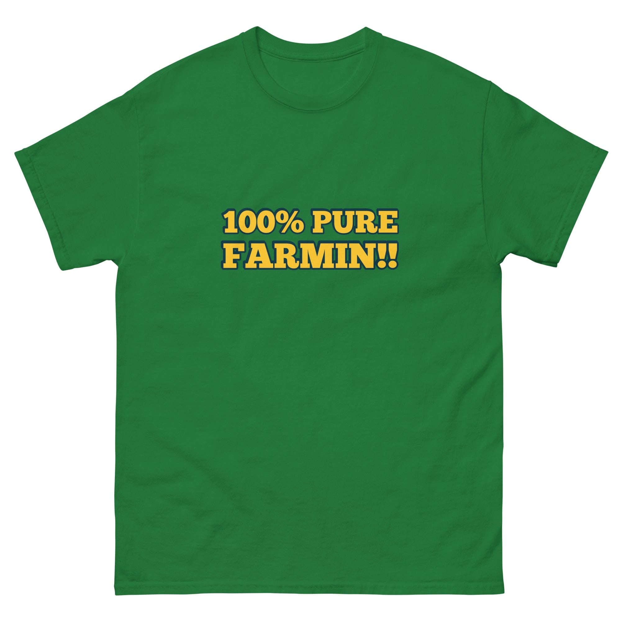 The Tractor Mugs Store Turf Green / S 100% PURE FARMIN!! | Unisex classic tee Quality Farmers Merch