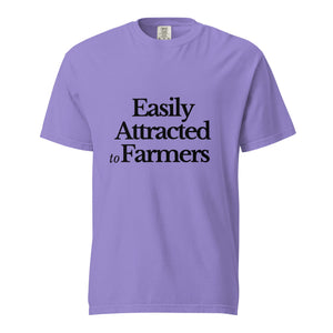 The Tractor Mugs Store Violet / S Easily Attracted to Farmers | Unisex Premium T-Shirt Quality Farmers Merch