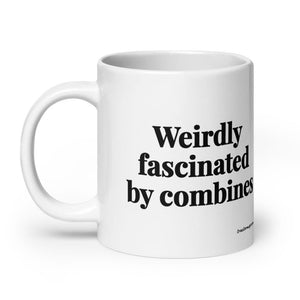 The Tractor Mugs Store Weirdly Fascinated by Combines | White Glossy Mug Quality Farmers Merch