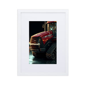 The Tractor Mugs Store White Case IH Quadtrac 715 | Framed Poster Quality Farmers Merch