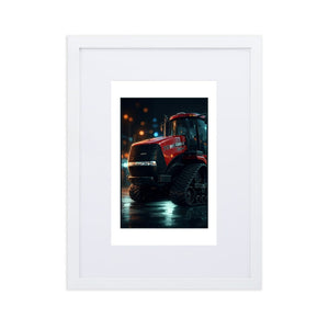 The Tractor Mugs Store White Case IH Quadtrac 715 | Framed Poster Quality Farmers Merch