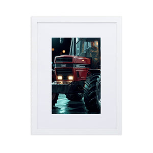 The Tractor Mugs Store White Case International 1455 XL | Framed Poster Quality Farmers Merch