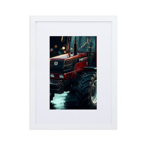 The Tractor Mugs Store White FIATAGRI F140 | Framed Poster Quality Farmers Merch