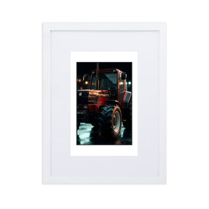 The Tractor Mugs Store White FIATAGRI F140 | Framed Poster Quality Farmers Merch