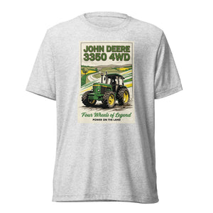 The Tractor Mugs Store White Fleck Triblend / XS John Deere 3350 | Retro T-shirt Quality Farmers Merch