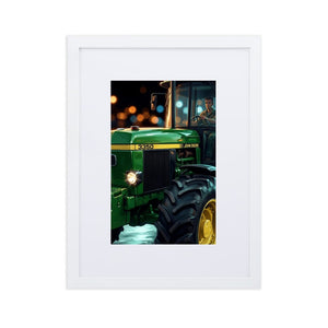 The Tractor Mugs Store White John Deere 3350 | Framed Poster Quality Farmers Merch