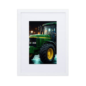 The Tractor Mugs Store White John Deere 7710 | Framed Poster Quality Farmers Merch