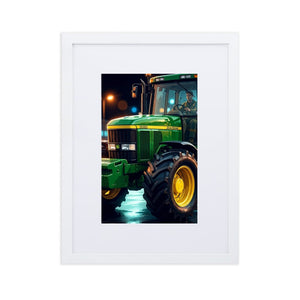 The Tractor Mugs Store White John Deere 7810 | Framed Poster Quality Farmers Merch