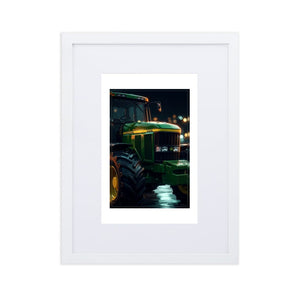 The Tractor Mugs Store White John Deere 7810 | Framed Poster Quality Farmers Merch
