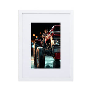 The Tractor Mugs Store White Massey Ferguson 135 | Framed Poster Quality Farmers Merch