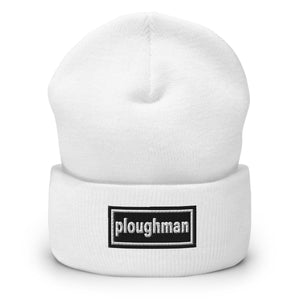 The Tractor Mugs Store White OASIS Style 'Ploughman' | Cuffed Beanie Quality Farmers Merch