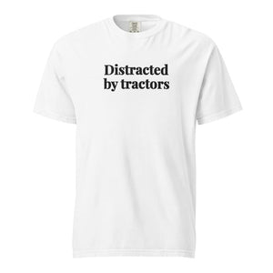 The Tractor Mugs Store White / S Distracted by Tractors | Unisex Premium T-shirt Quality Farmers Merch