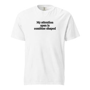 The Tractor Mugs Store White / S My Attention Span Is Combine Shaped | Unisex Premium T-shirt Quality Farmers Merch