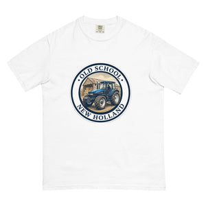 The Tractor Mugs Store White / S New Holland TM 135 OLD SCHOOL NEW HOLLAND Engraving | Unisex Premium T-shirt Quality Farmers Merch