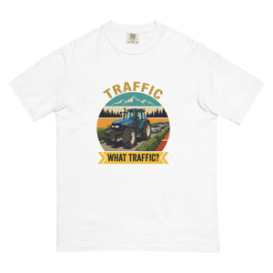 The Tractor Mugs Store White / S New Holland TM 155 TRAFFIC WHAT TRAFFIC? Outdoor | Unisex Premium T-shirt Quality Farmers Merch
